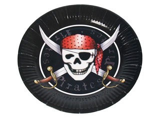 Papīra šķīvji ø 23cm 10gab Pirates