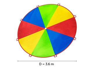 Izpletnis krāsains, d=3.6m, 8 rokturi