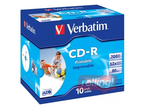 Verbatim CD-R AZO 700MB 1x-52x Crystal, 10 Pack Jewel