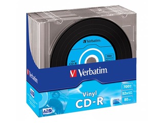 Matricas Verbatim CD-R AZO 700MB Vinyl 1x-52x, 10 Pack Slim