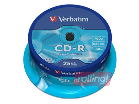 Verbatim CD-R 700MB 1x-52x Extra Protection, 25 Pack Spindle