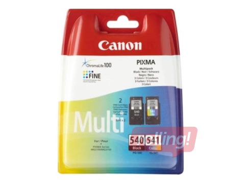 Tintes kasešu komplekts CANON PG-540/ CL-541 (melna + trīskrāsu)