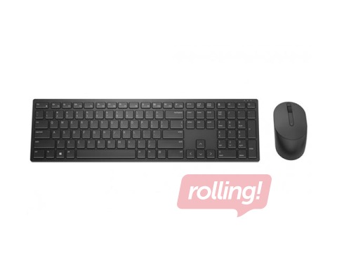 Bezvadu klaviatūras komplekts Dell Pro Keyboard and Mouse KM5221W, ENG/EST