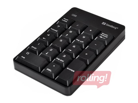 Bezvadu ciparu tastatūra Sandberg Numeric 2, 2.4GHz