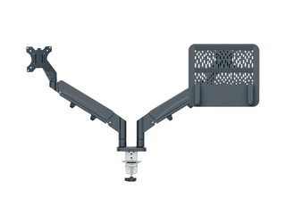 Portatīvā datora un monitora stiprinājums Leitz Ergo, tumši pelēks