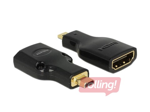 DELOCK Adapter HDMI Micro-D male > HDMI-A female 4K black