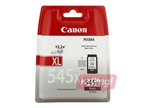 Tintes kasete CANON PG-545 XL, melna, (400 lpp.)