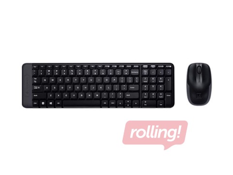 Bezvadu klaviatūras un peles komplekts Logitech MK220, Angļu
