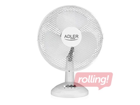 Ventilators galda  Adler AD 7303, 80W, ø30cm, balts