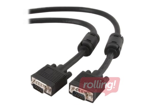VGA kabelis, HD15 M-HD15 M, 10m, melns