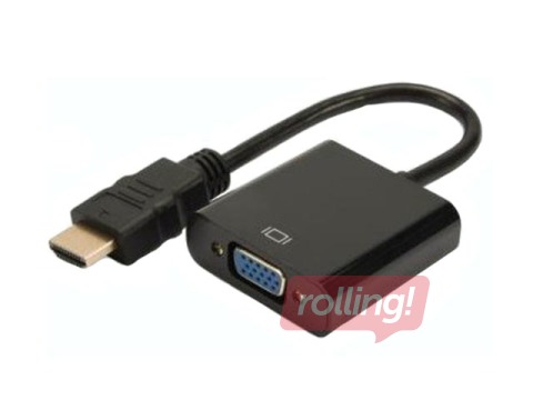 Digitus Audio-Video Adapter HDMI type A to VGA, FHD, audio 3.5mm MiniJack