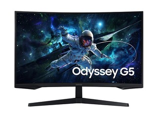 Monitors Samsung Odyssey G5 G55C, 32'', QHD, LED VA, HDMI, DisplayPort, izliekts, melns