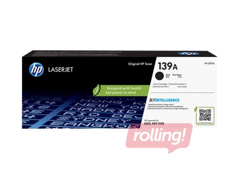 Tonera kasete HP 139A, melna, 1500lpp