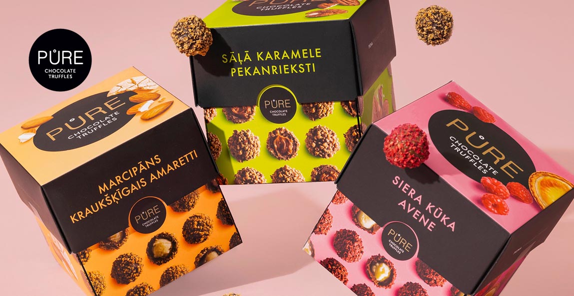 Iegādājies Pure Chocolate konfektes un saņem trifeles 